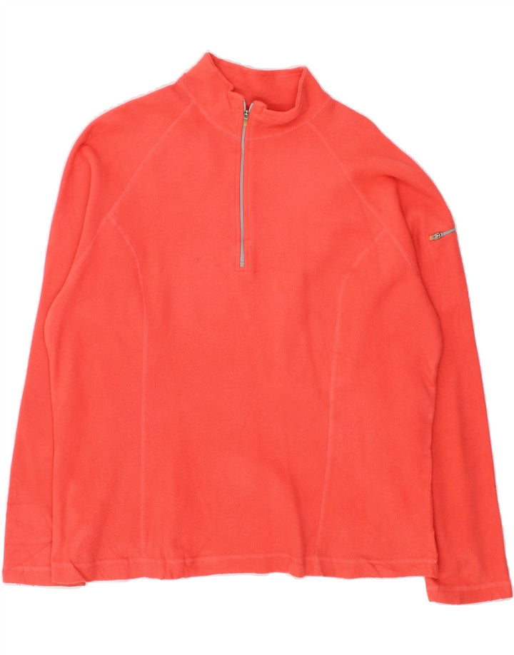 L.L.BEAN Womens Zip Neck Fleece Jumper UK 18 XL Red Polyester Vintage L.L.Bean and Second-Hand L.L.Bean from Messina Hembry 