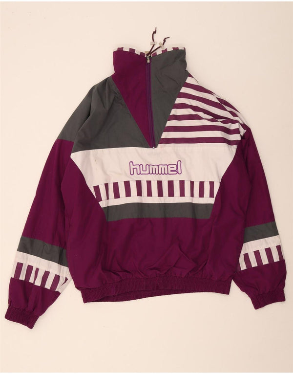 Hummel Herre Pullover Grafisk træningsdragt Top Jakke 2XL Lilla Colourblock