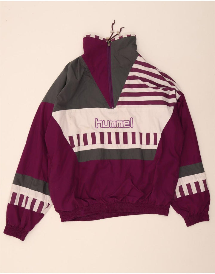 Hummel Herre Pullover Grafisk træningsdragt Top Jakke 2XL Lilla Colourblock