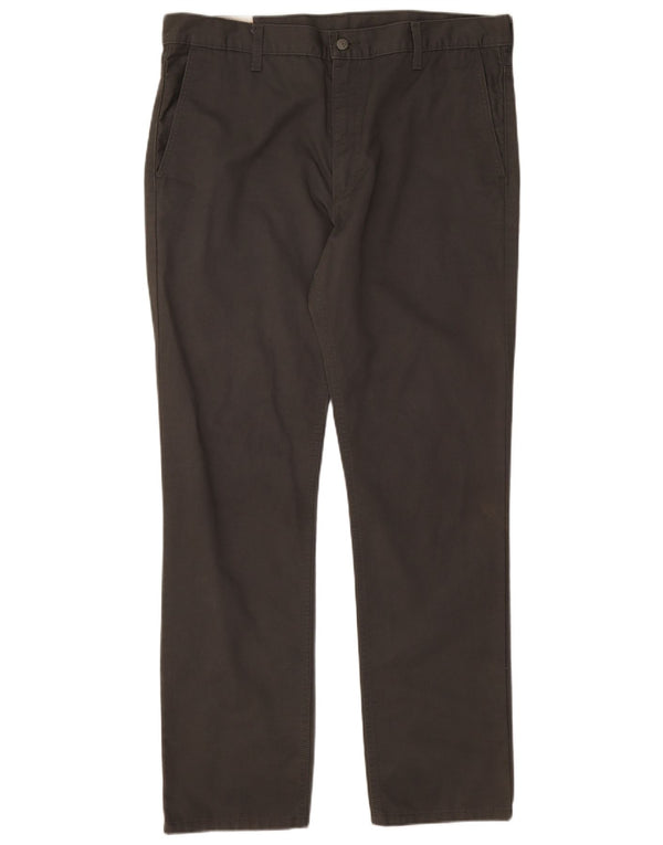 Levi's Straight Chino-bukser til mænd W36 L32 Grå bomuld