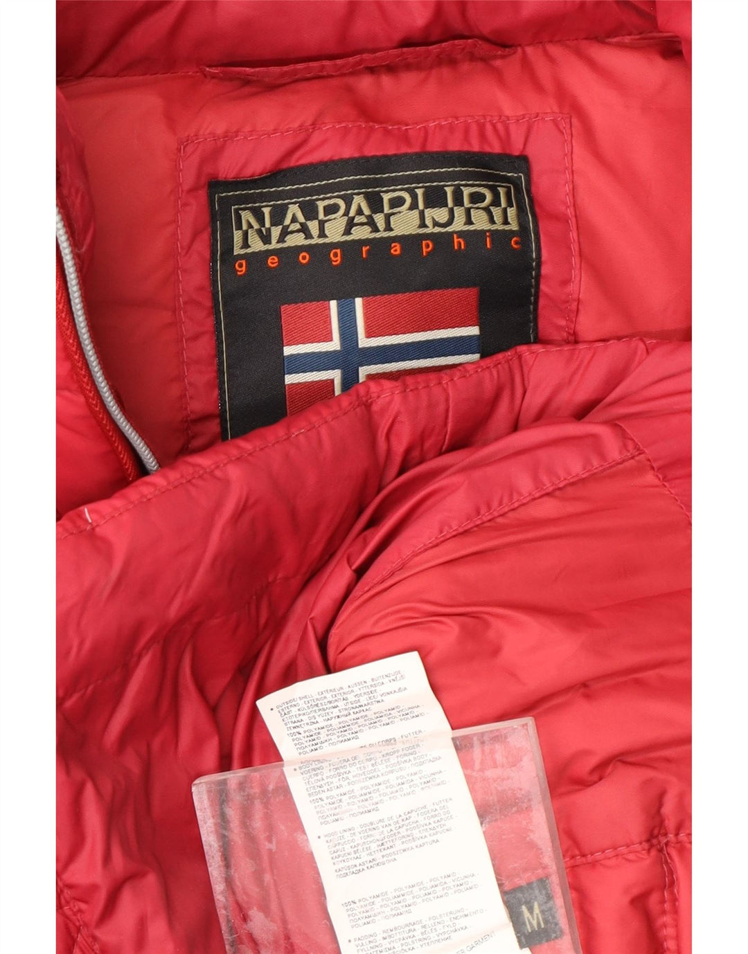 NAPAPIJRI Dame grafisk polstret Gilet UK 12 Medium Rød Polyamid