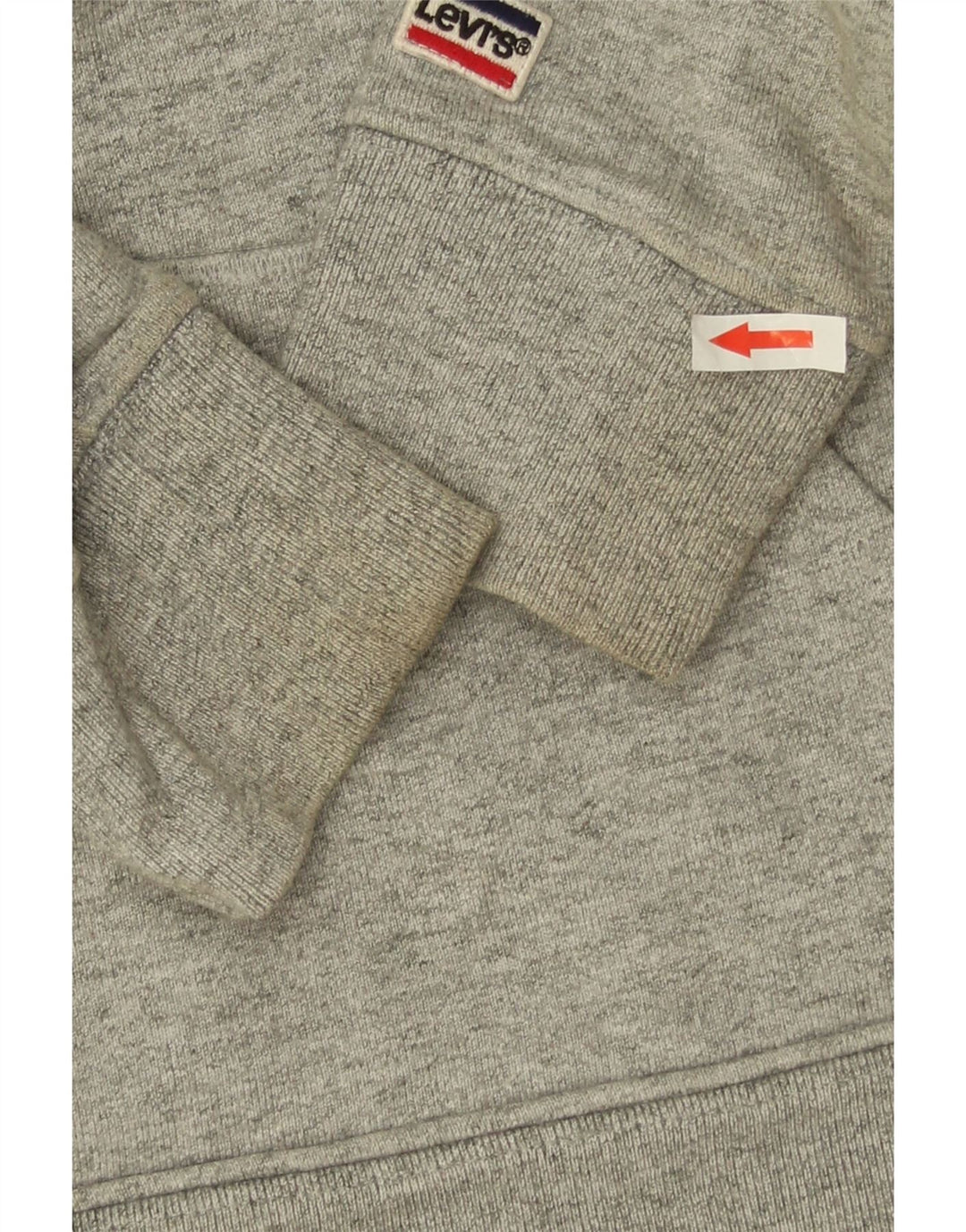 Levi's Grafisk oversize hættetrøje til kvinder UK 10 Små grå flækkede