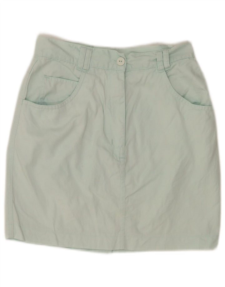 John F Gee Dame Mini-nederdel EU 36 Small W26 Blue Cotton