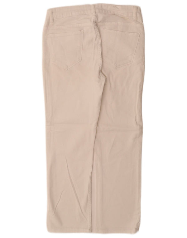 Fat Face Dame Capri Jeans UK 8 Small W26 L26 White Bomuld