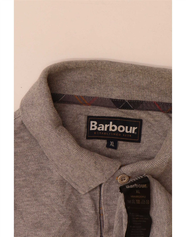 Barbour herre poloshirt XL grå bomuld