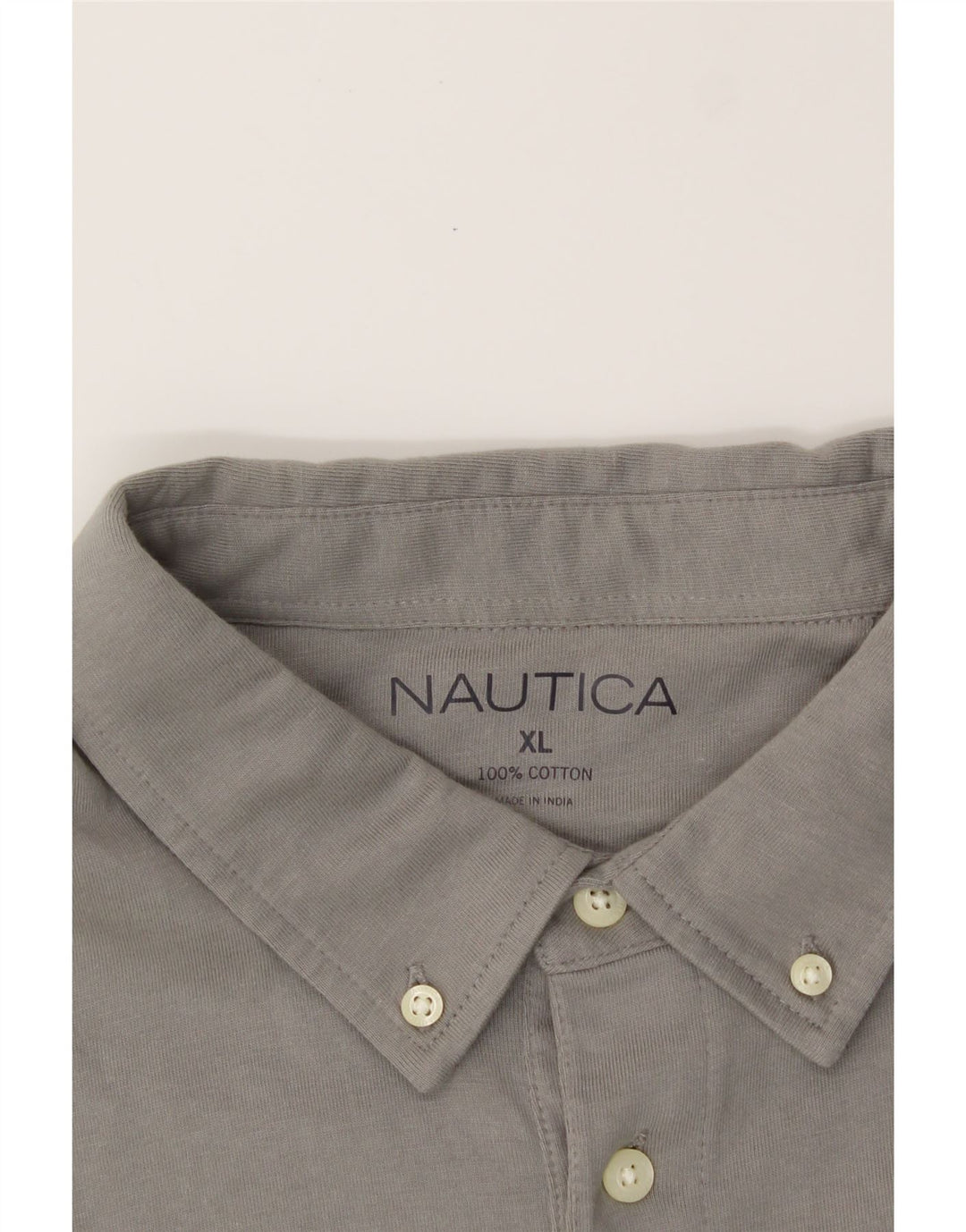NAUTICA Mens Polo Shirt XL Grey Cotton Vintage Nautica and Second-Hand Nautica from Messina Hembry 