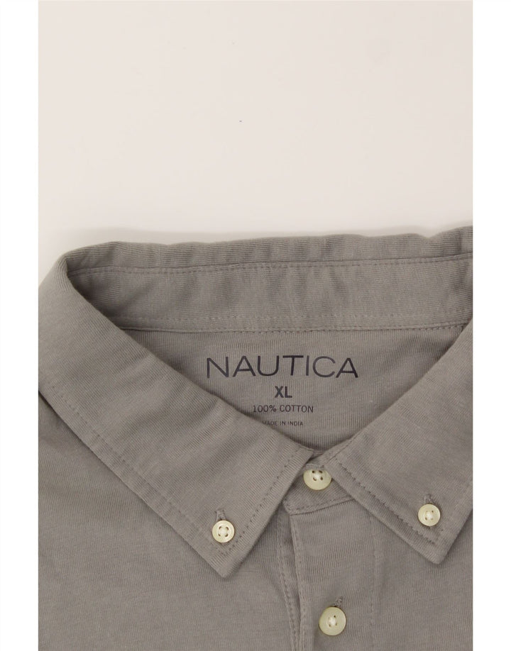 NAUTICA Mens Polo Shirt XL Grey Cotton Vintage Nautica and Second-Hand Nautica from Messina Hembry 