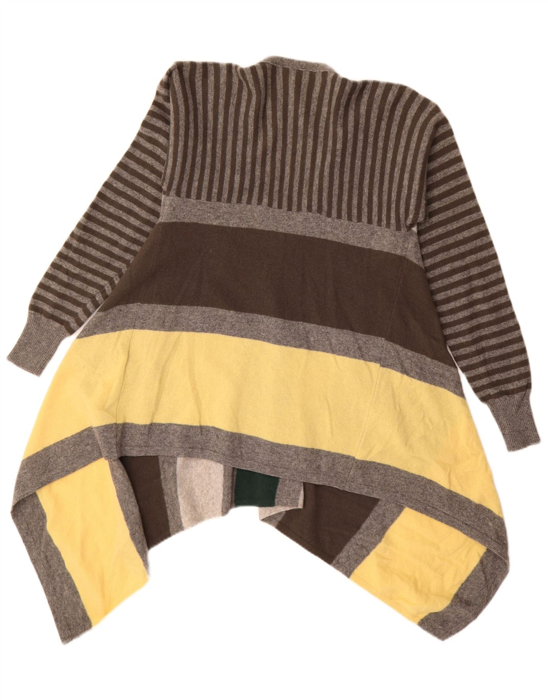 Benetton Dame V-hals sweater UK 10 Lille flerfarvet stribet