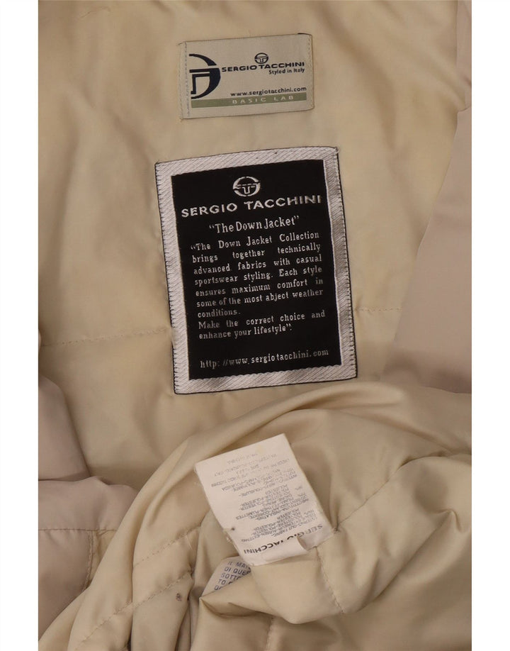 Sergio Tacchini Dame Polstret Frakke IT 46 Large Beige Polyester