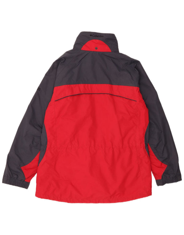 Columbia Regnjakke til kvinder UK 16 Large Navy Blue Colourblock Polyester