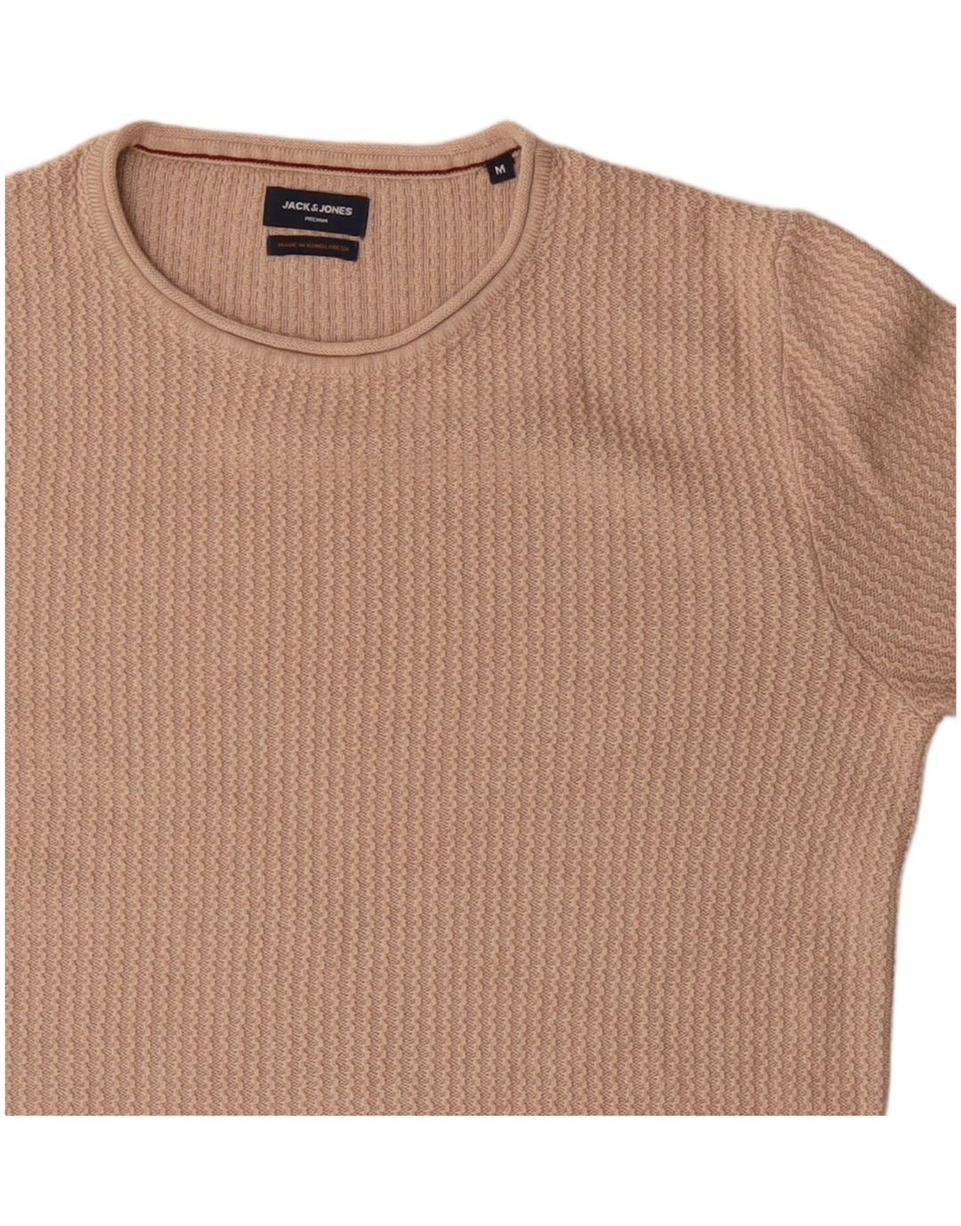 Jack & Jones herre sweater med rund hals, medium beige bomuld