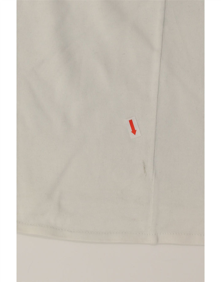 BENETTON Womens Graphic T-Shirt Top UK 14 Medium White Vintage Benetton and Second-Hand Benetton from Messina Hembry 