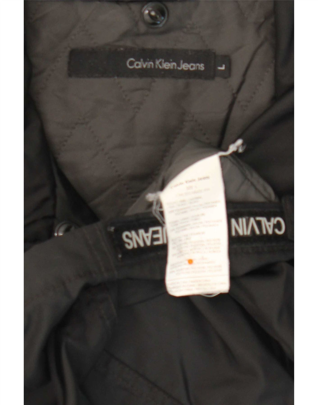 Calvin Klein Jeans Herre Utility Jacket UK 40 Large Black Polyamide