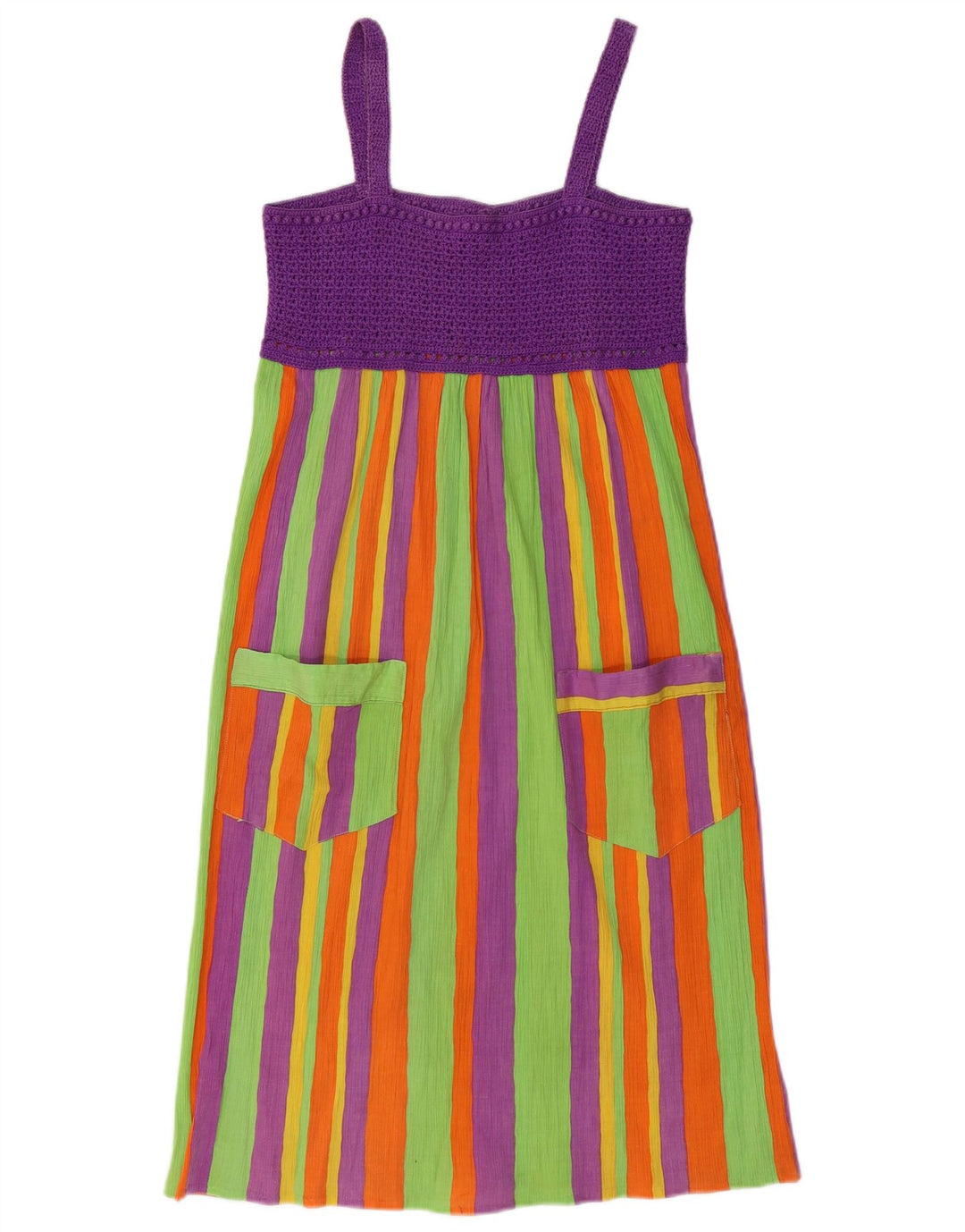Vintage Dame Sundress UK 8 Small Multicolored Striped
