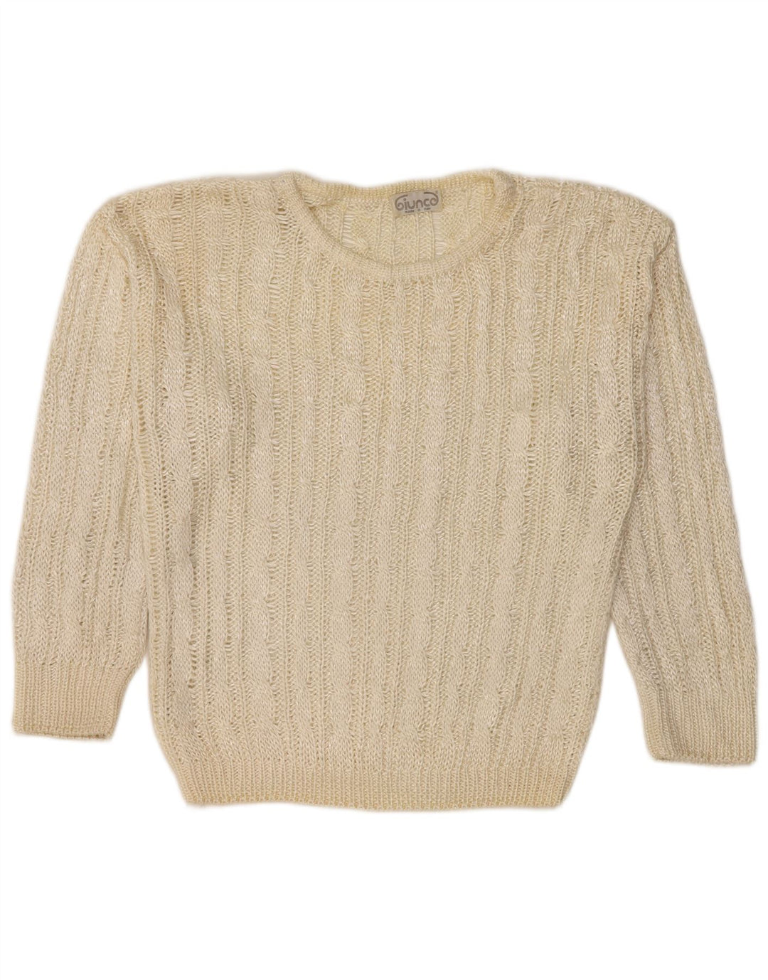 Giunco Dame sweater med rund hals DK 14 Medium Off White