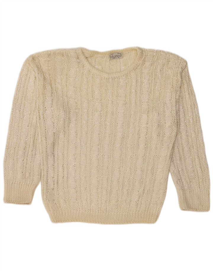 Giunco Dame sweater med rund hals DK 14 Medium Off White