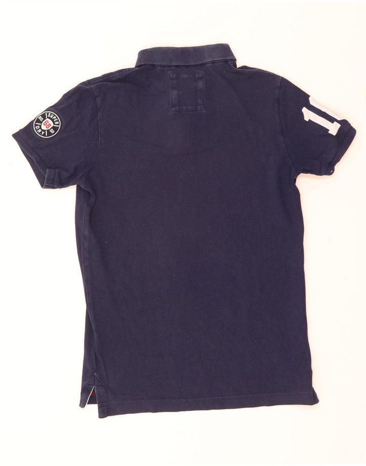 Superdry Grafisk poloshirt til mænd Stor marineblå bomuld