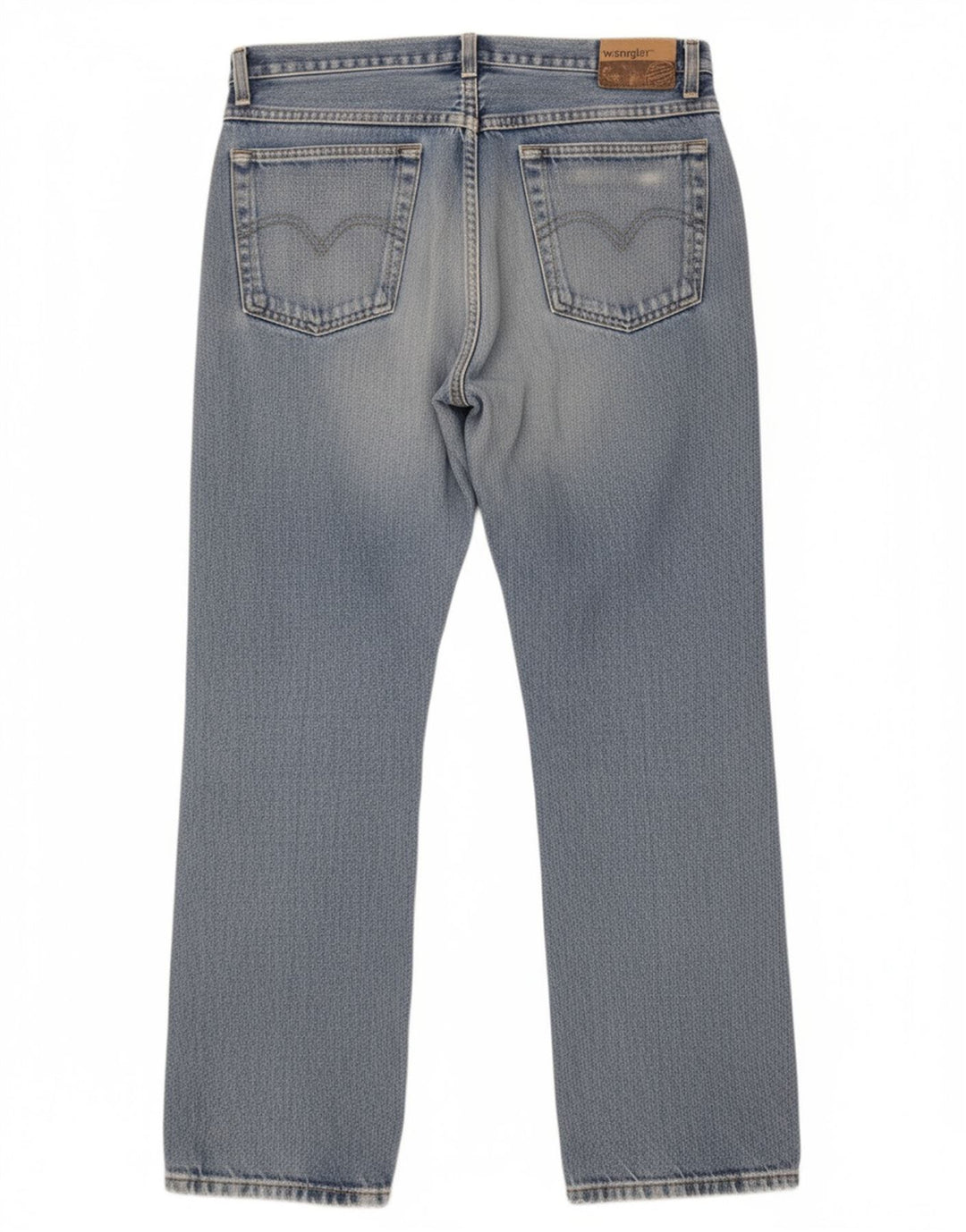 WRANGLER Mens Straight Jeans W34 L32 Blue Cotton