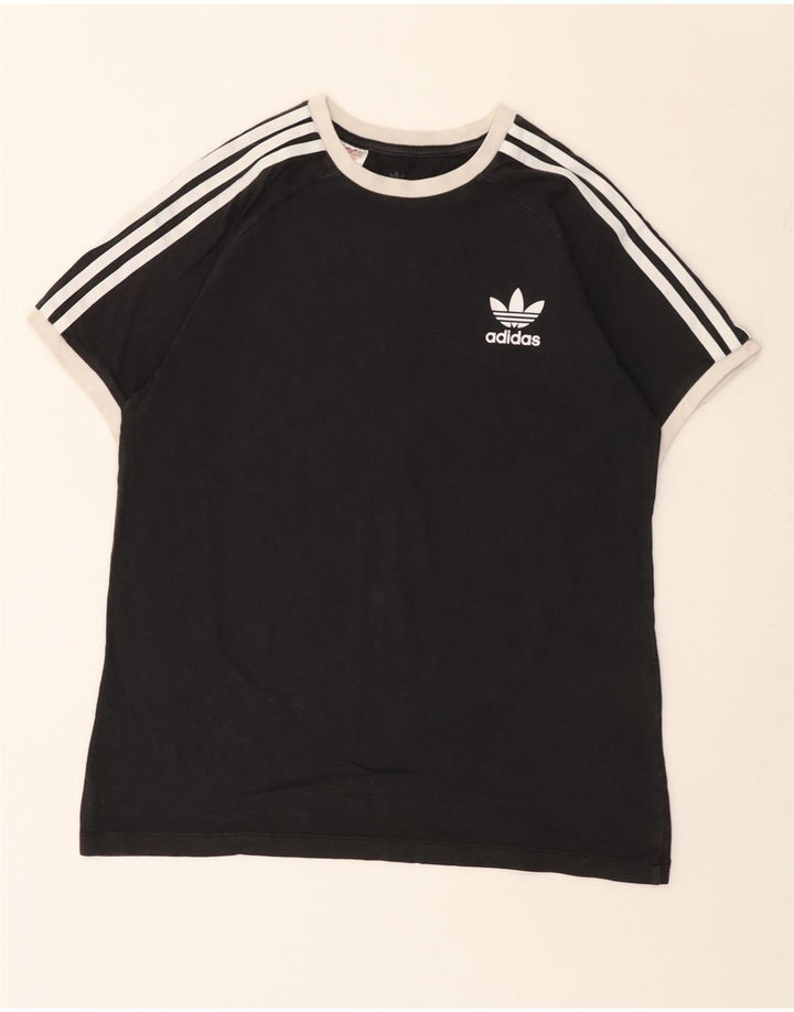 Adidas Boys T-Shirt Top 13-14 år Sort Bomuld
