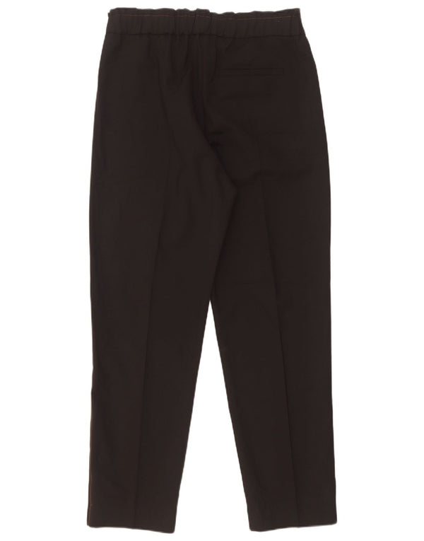 Reiss Womens Tapered Chino Trousers UK 8 Small W30 L28 Black Wool