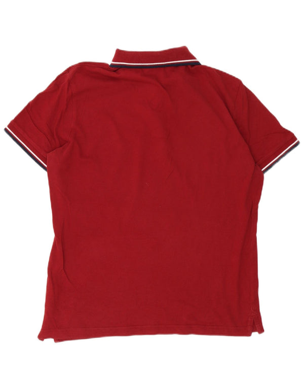 Diadora herre poloshirt Medium Bourgogne stribet bomuld