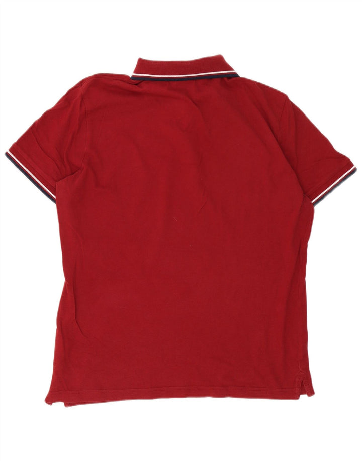 Diadora herre poloshirt Medium Bourgogne stribet bomuld