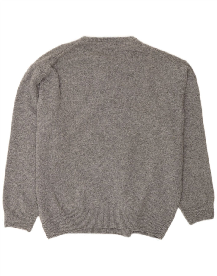 Kappa Herre V-hals sweater 3XL Grå Flecked Lammeuld