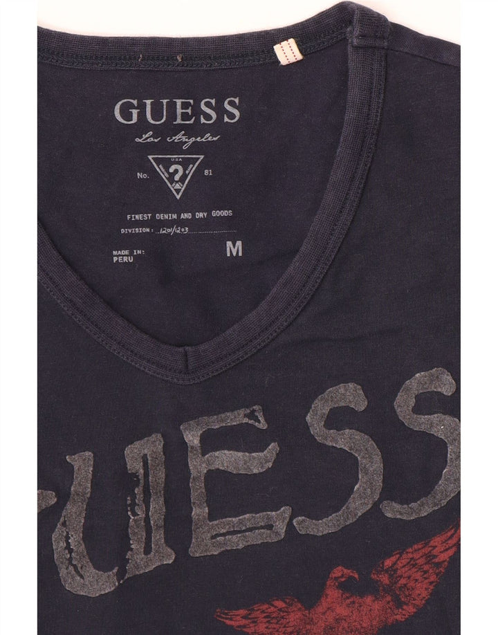 Guess Grafisk T-shirt til mænd, medium marineblå
