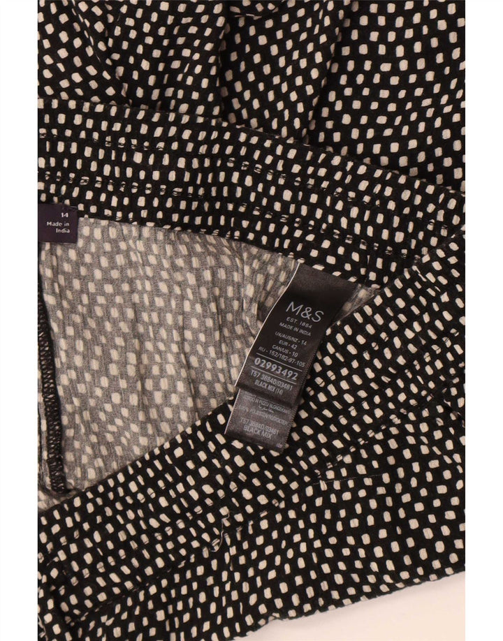 Marks & Spencer Chino Shorts til kvinder UK 14 Large W34 Black Spotted
