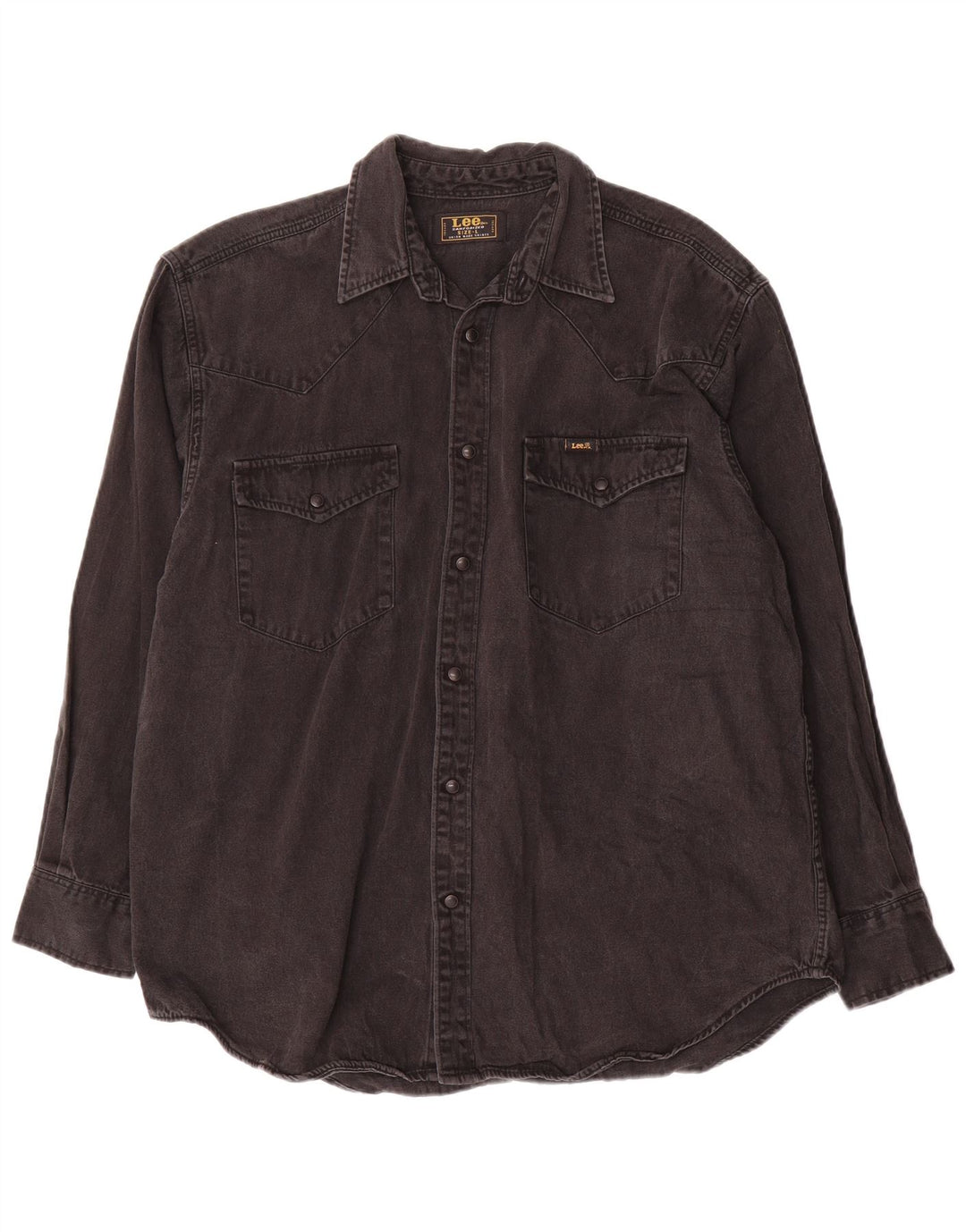 Lee Herre denimskjorte Stor sort bomuld