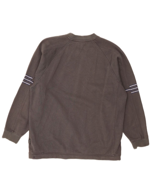 Adidas Boys Sweatshirt Jumper 15-16 år Gråstribet bomuld