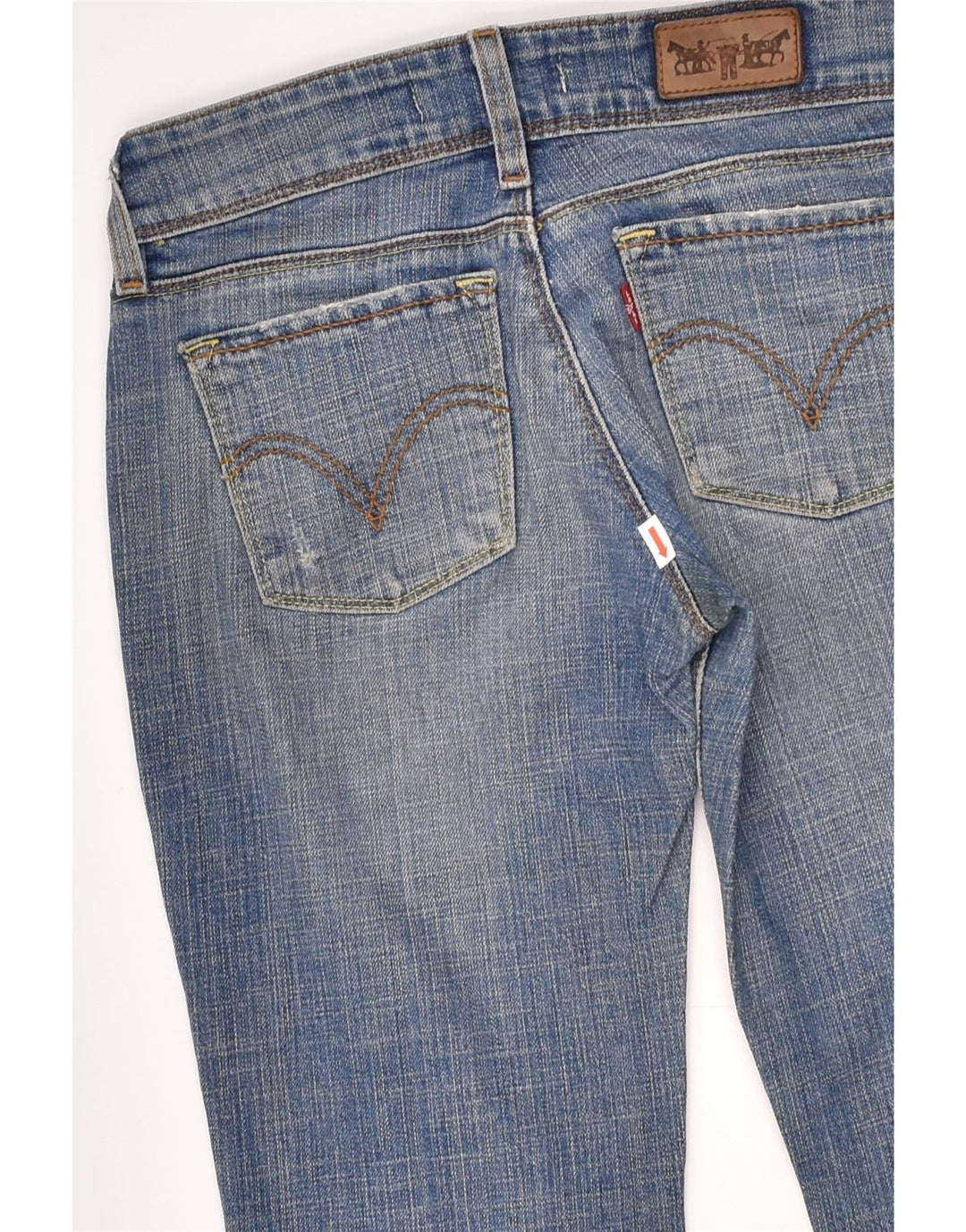 LEVI'S Womens 571 Slim Jeans W27 L34 Blue Cotton | Vintage Levi's | Thrift | Second-Hand Levi's | Used Clothing | Messina Hembry 