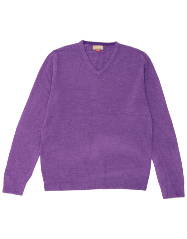 John Lewis Herre V-hals sweater Medium Lilla Akryl