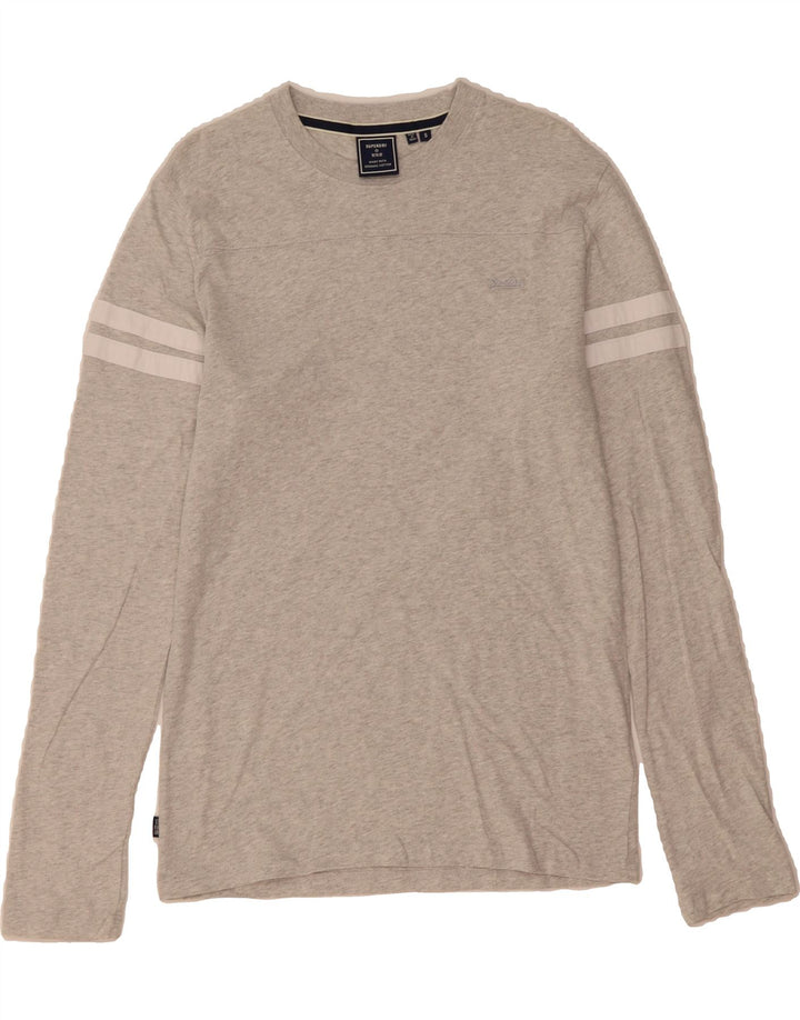 SUPERDRY Mens Top Long Sleeve Small Grey Cotton Vintage Superdry and Second-Hand Superdry from Messina Hembry 