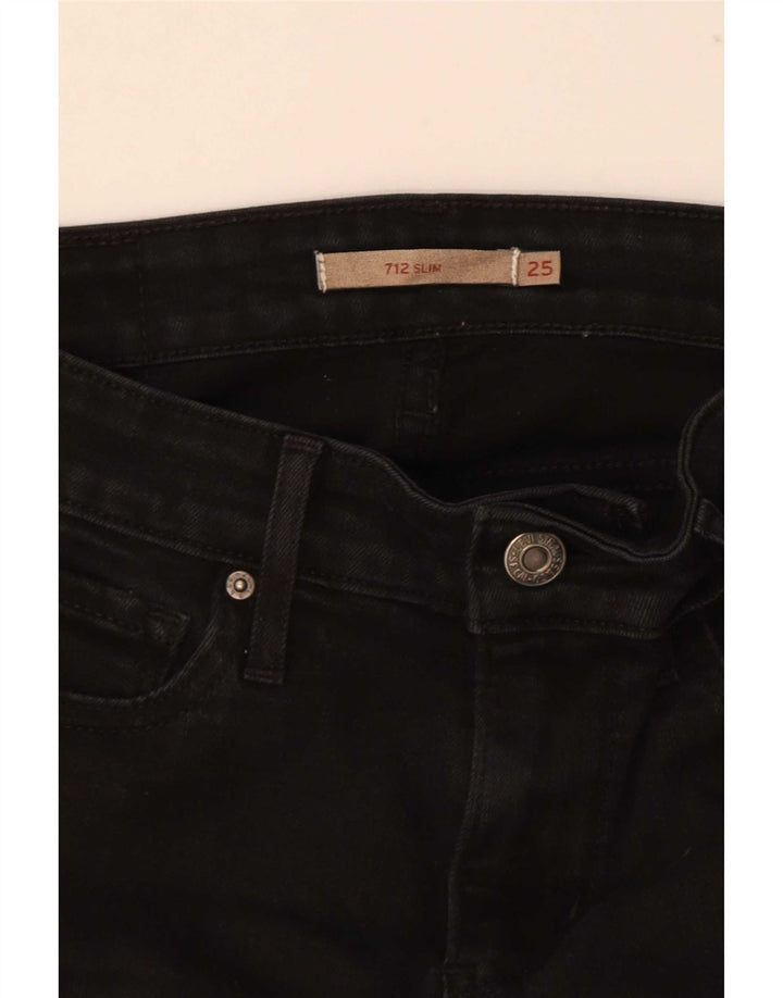 Levi's Womens 712 Slim Jeans W25 L29 Sort