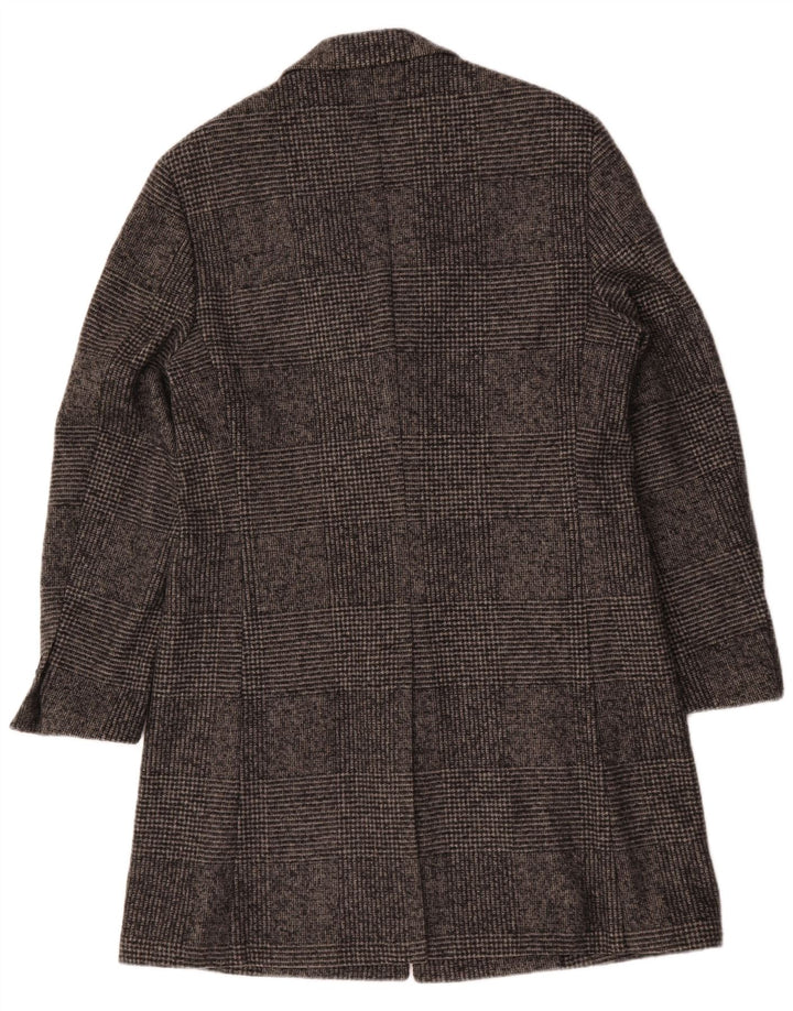 Paoloni Herre Overfrakke IT 52 XL Grå Houndstooth Virgin Wool