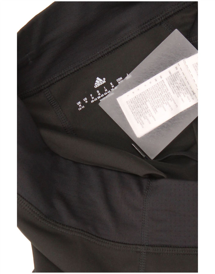 Adidas Dame Capri Leggings UK 12/14 Medium Black Polyester