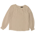 Marks & Spencer Dame Autograph Langærmet Bluse Top UK 16 Large Beige