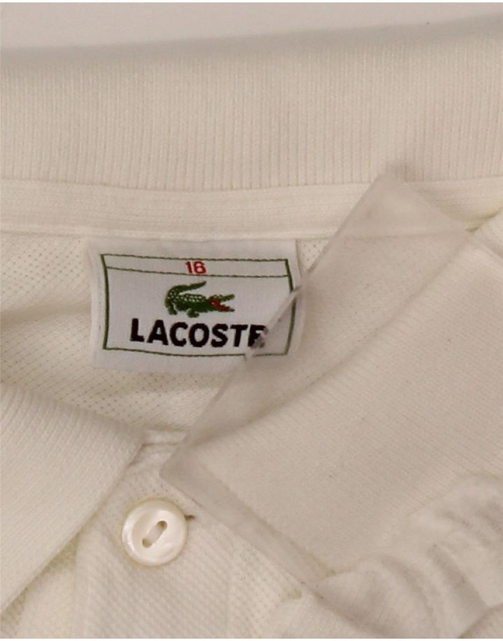 LACOSTE drenge poloshirt 15-16 år hvid bomuld