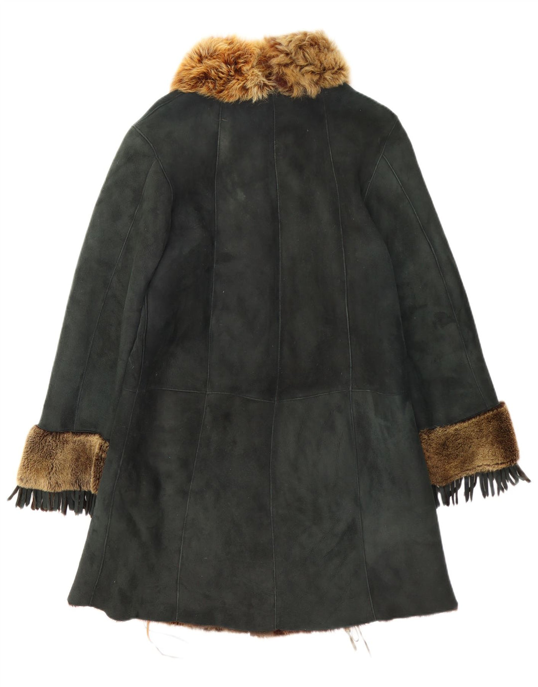 Vintage Dame Shearling Coat UK 12 Medium Green