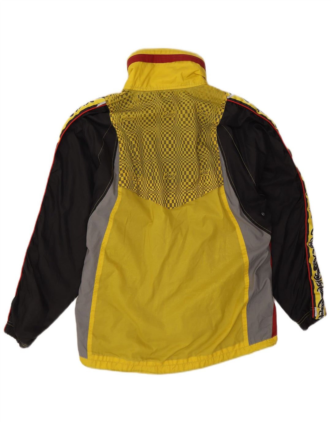 Asics Herre grafisk regnjakke UK 38 Medium Yellow Colourblock