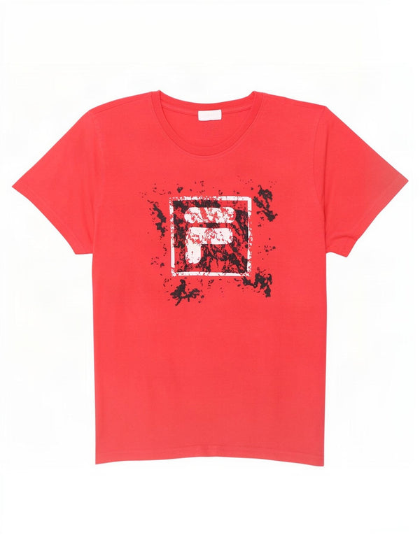 Fila Boys Grafisk T-Shirt Top 13-14 År Pink Bomuld