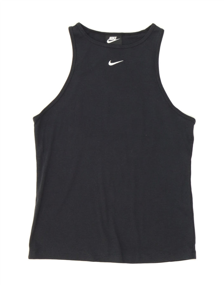NIKE Womens Vest Top UK 16 Large Black Cotton Vintage Nike and Second-Hand Nike from Messina Hembry 