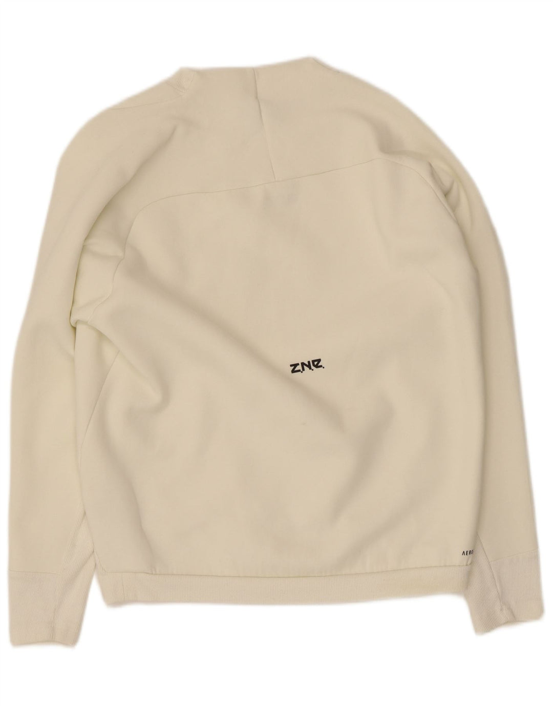 ADIDAS Mens Aeroready Sweatshirt Jumper Small Off White Cotton