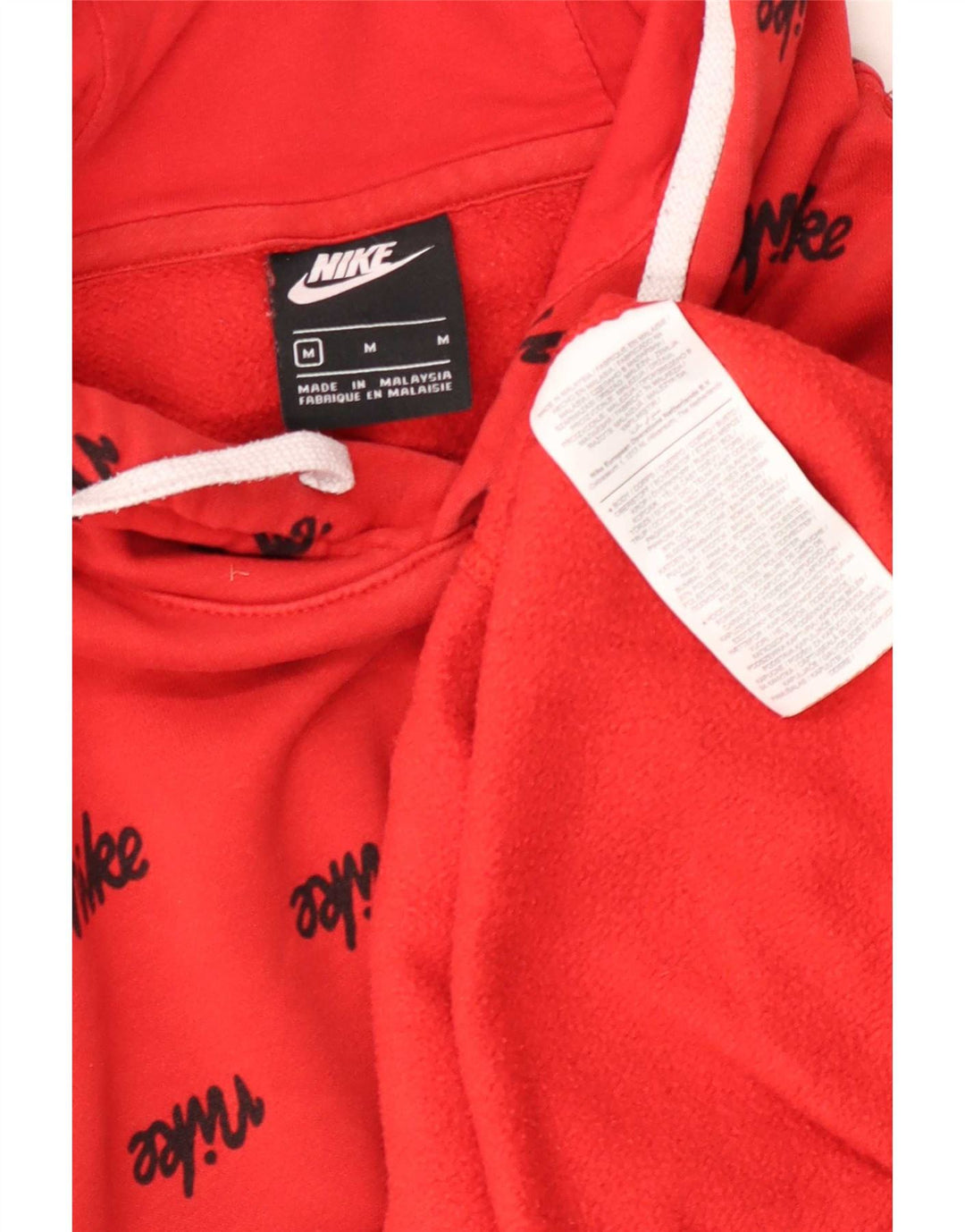 Nike Herre grafisk hættetrøje Jumper Medium Rød Bomuld