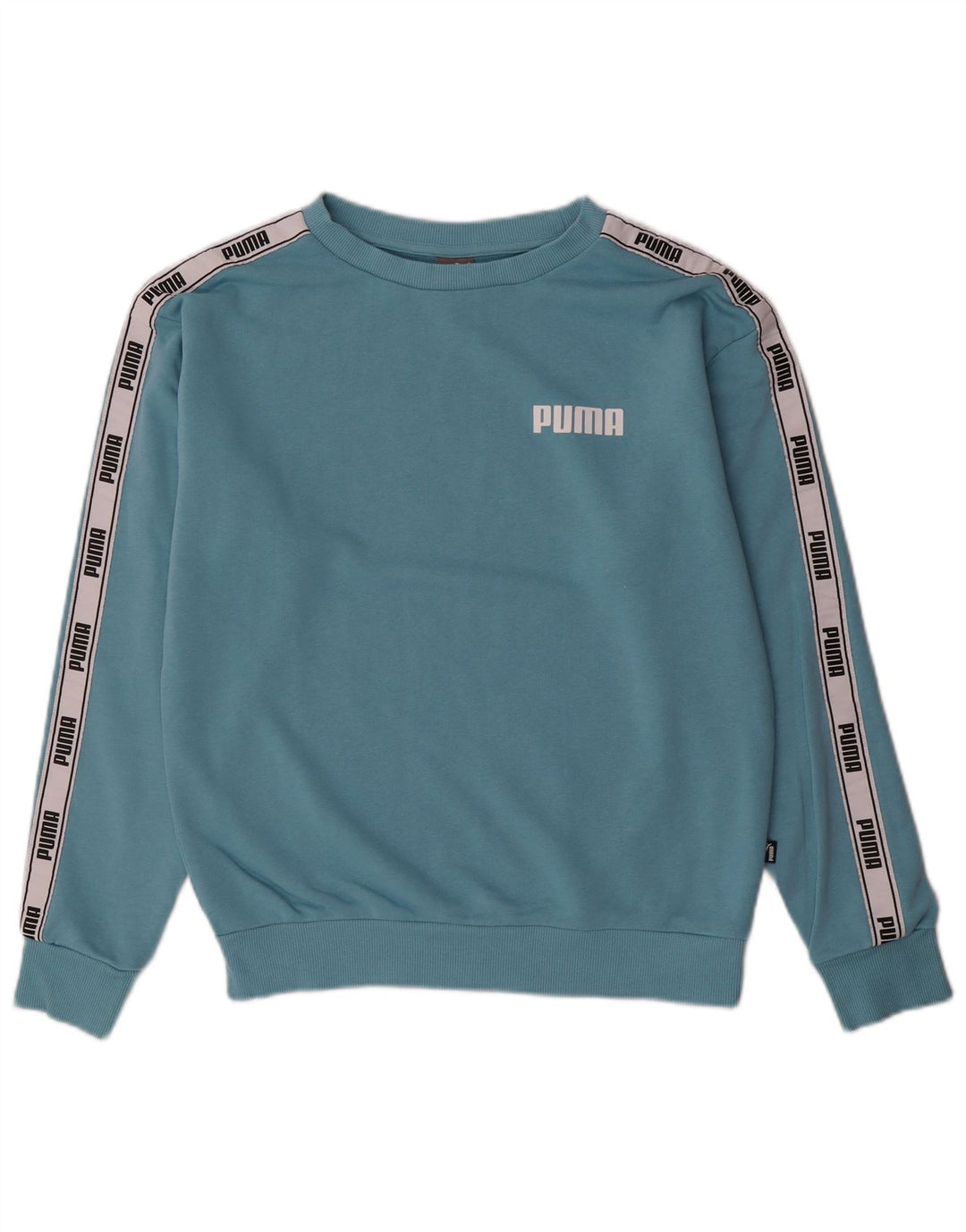 PUMA Dame Oversized grafisk sweatshirt Jumper UK 6 XS Blå