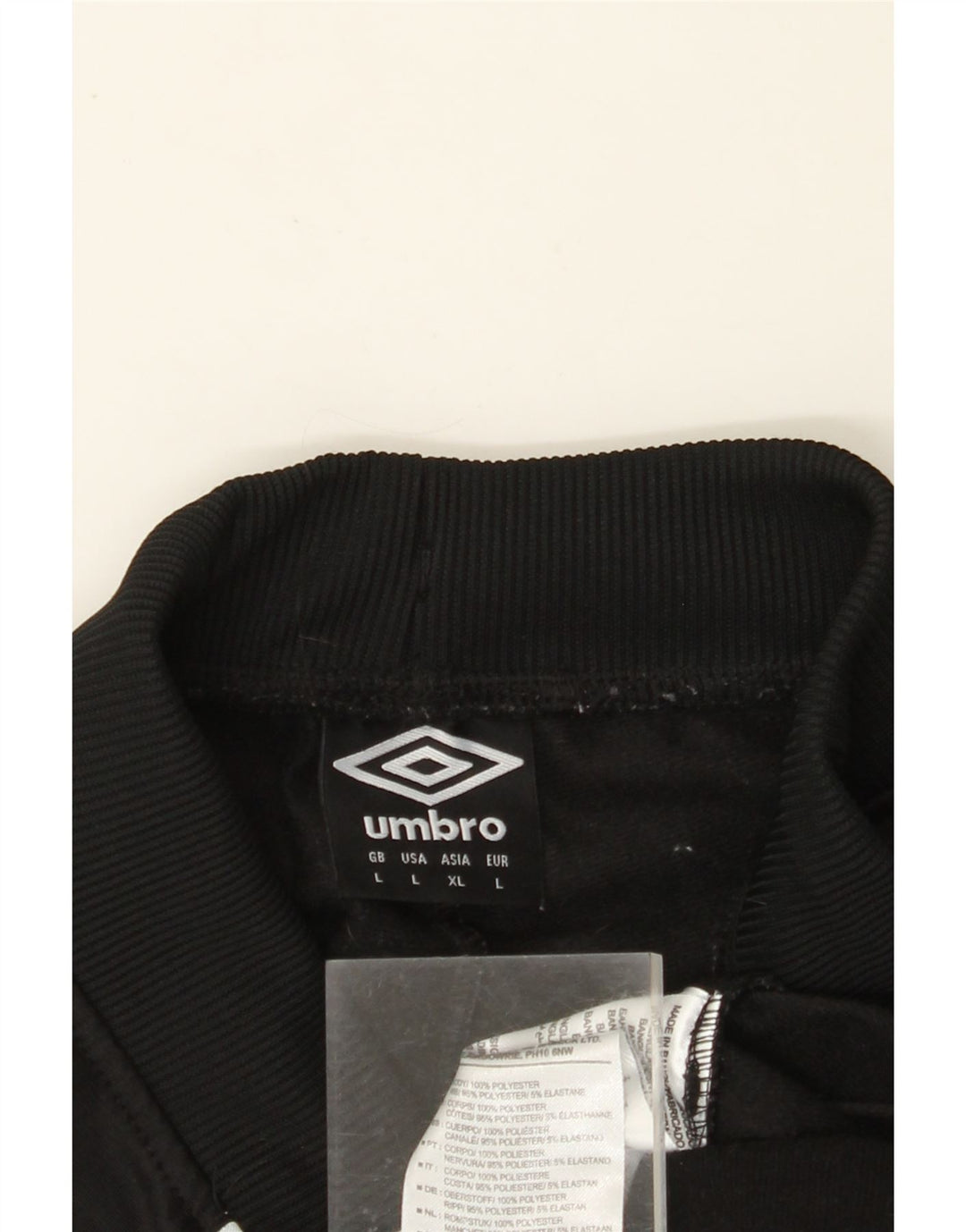 UMBRO Herre grafisk træningsdragt Bukser Joggers Large Sort Polyester