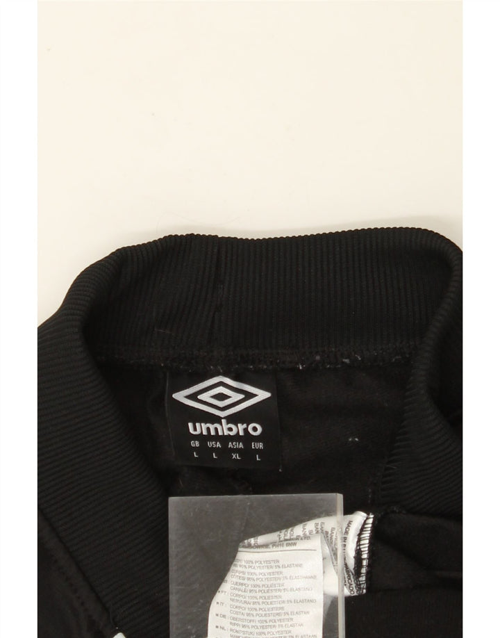 UMBRO Herre grafisk træningsdragt Bukser Joggers Large Sort Polyester