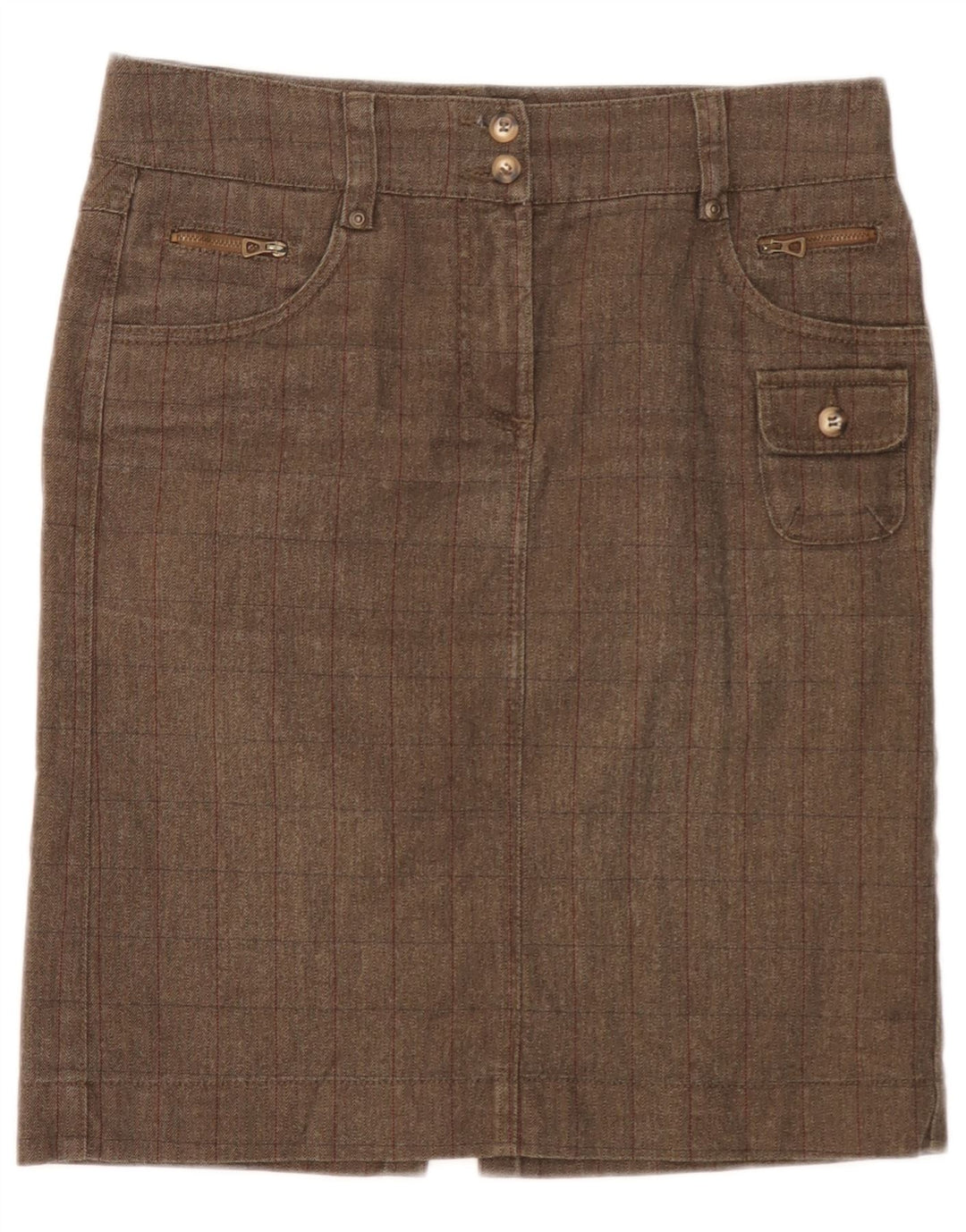 Marlboro Classics Dame Cargo Skirt EU 42 Large W32 Brown Sildeben