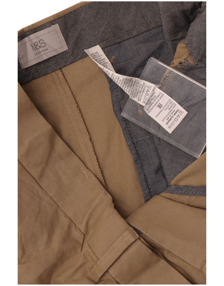 Marks & Spencer Herre Chino Shorts W42 2XL Beige Bomuld